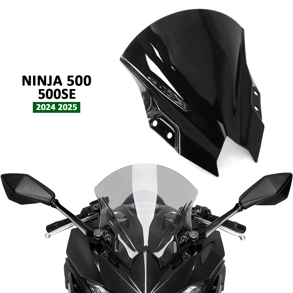 

For Kawasaki Ninja500 NINJA500 NINJA Ninja 500 SE 2024 2025 Motorcycle Windscreen Windshield Wind Deflector Protector