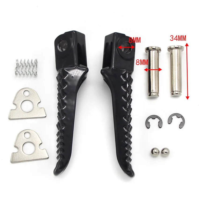 Motorcycle Rear Footrest Foot Pegs Pedals For Suzuki GSXS750 SV650 GSR750 GSX-S750 Gladius SFV650 Quad Dirt Bike Snow Moped Moto