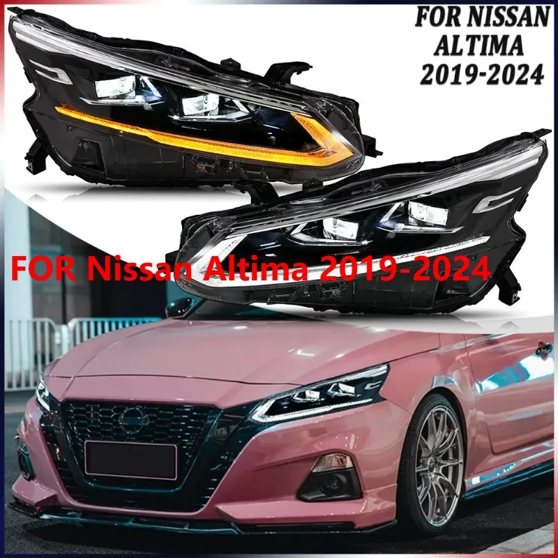 

1 пара светодиодных фар проектора для Nissan Altima 2019-2024, передние фары с ДХО, простая установка