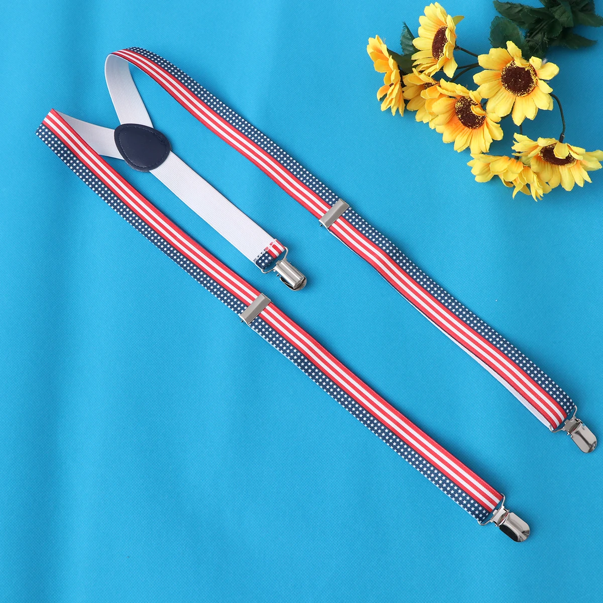 

Uk Flag Print Adjustable Elastic Suspenders Y-Shaped Clip-On Braces Unisex Trousers Holders Durable Comfortable For Daily Party