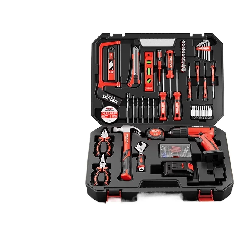 

Lithium battery drill multi-functional household set, special maintenance for hydropower woodworking, hardware, power tools