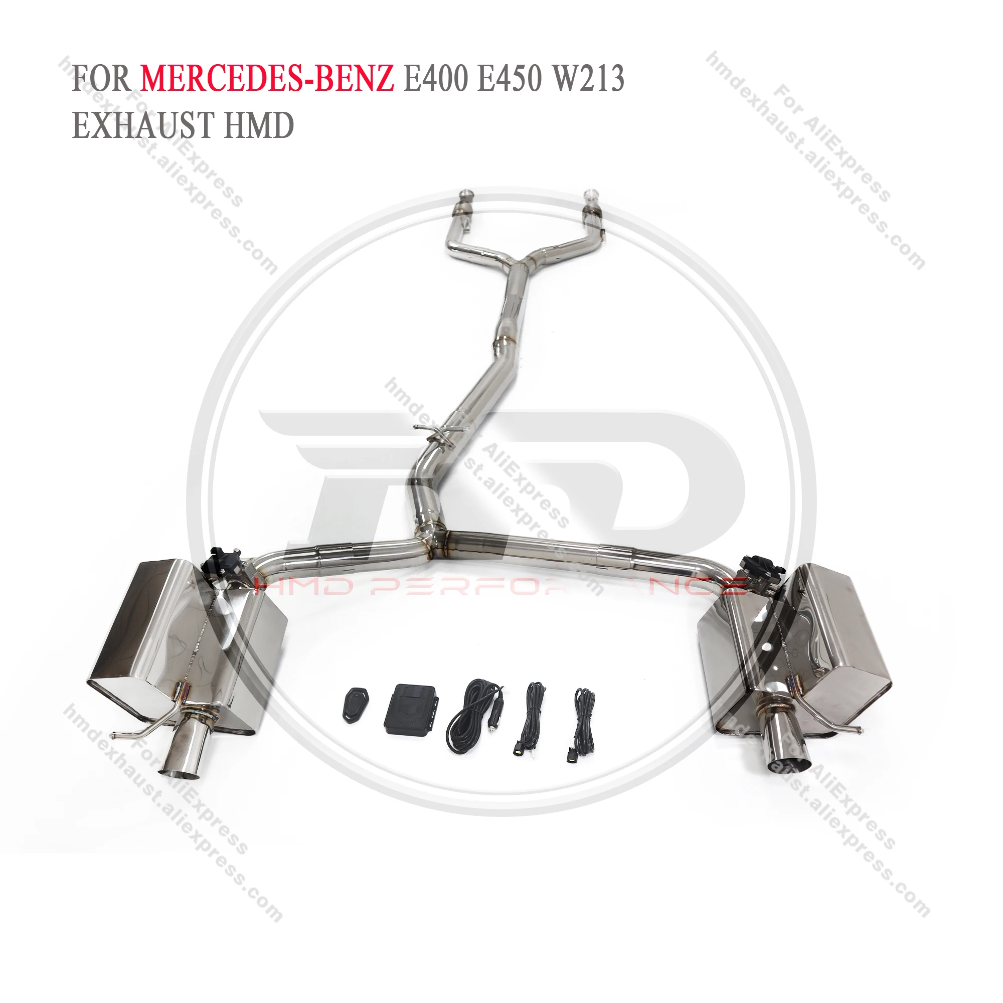 

Customizable Catback For Mercedes Benz E400 E450 W213 Stainless Steel Exhaust System Electronic Valve Muffler Non-destructive