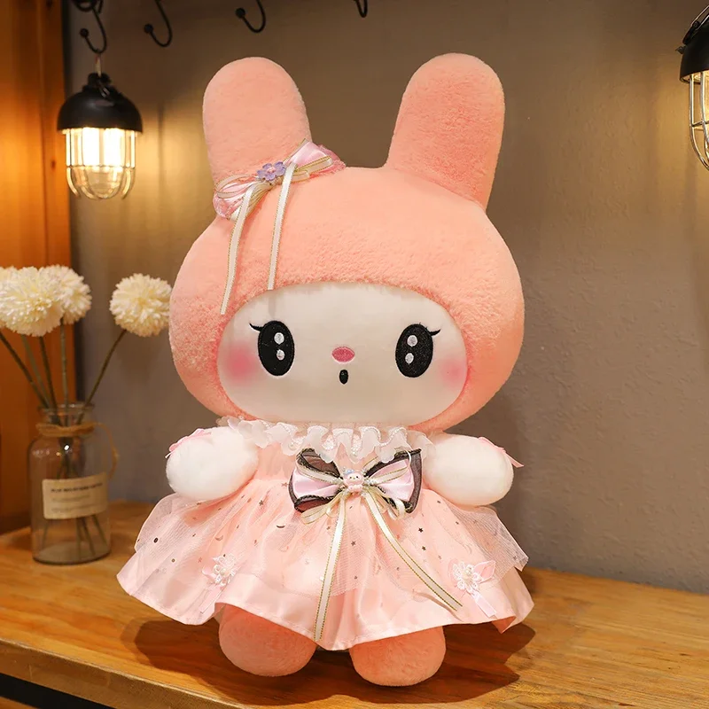 60Cm Sanrio Plushies Poppen Cartoon Kuromi Jurk Gevulde Grote Pluche Pop Mijn Melodie Knuffels Kussen Kamer Deco Kinderen Verjaardagscadeaus