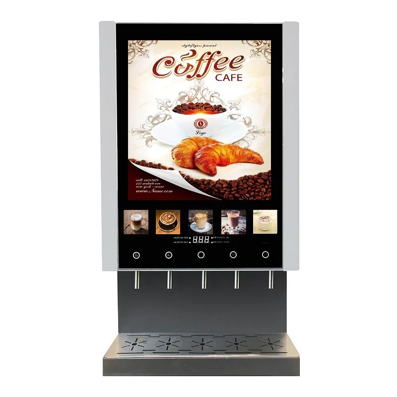 

50S SUPIN Economical 5 Falvours Hot Coffee and Milk Vending Machine Fully Automatic Instant Coffee Vending Machine