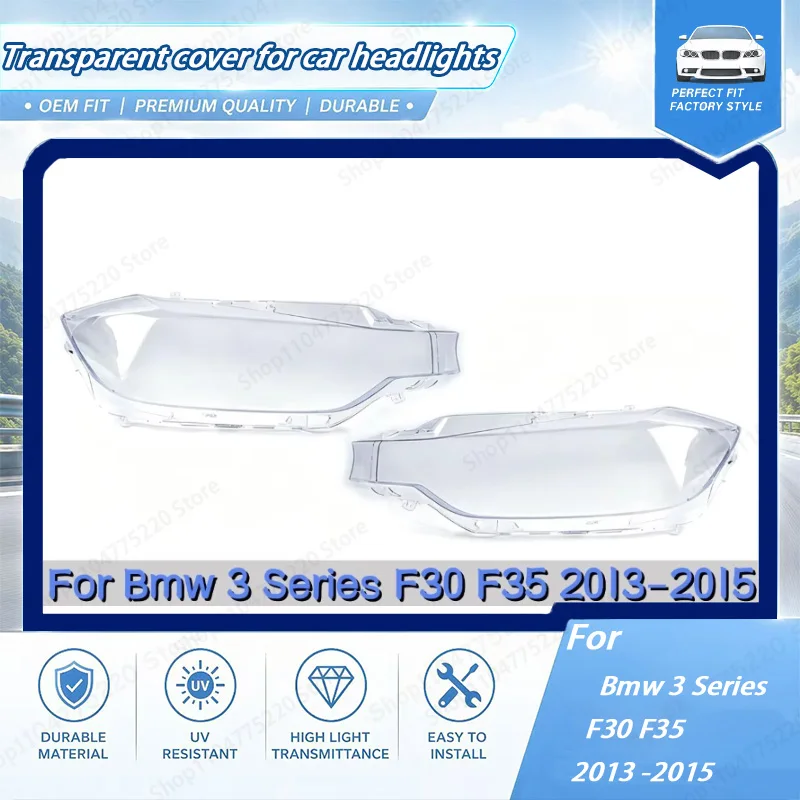 

L/R Car Head Lights Cover For Bmw 3 Series F30 F35 2013 2014 2015 Transparent Front Headlights Lens Shell Glass Lamp Cover