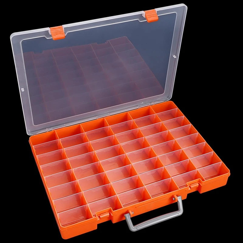 Grote 48 Roosters Plastic Organizer Doos Met Verstelbare Verdelers, Ambachtelijke Opslag Organizer, Tackle Box Organizer