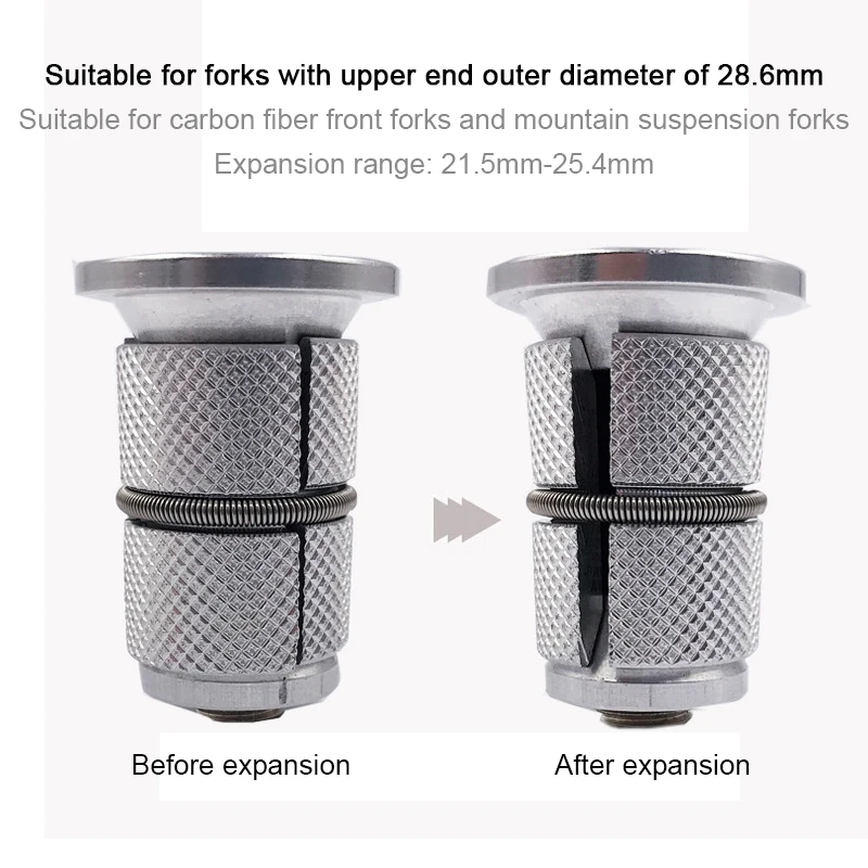 28.6mm Bike Fork Steerer Bicycle Expansion Bolt Expander Plug Bike Stem Top Cap Carbon Compression CNC Cycling Expansion Screw