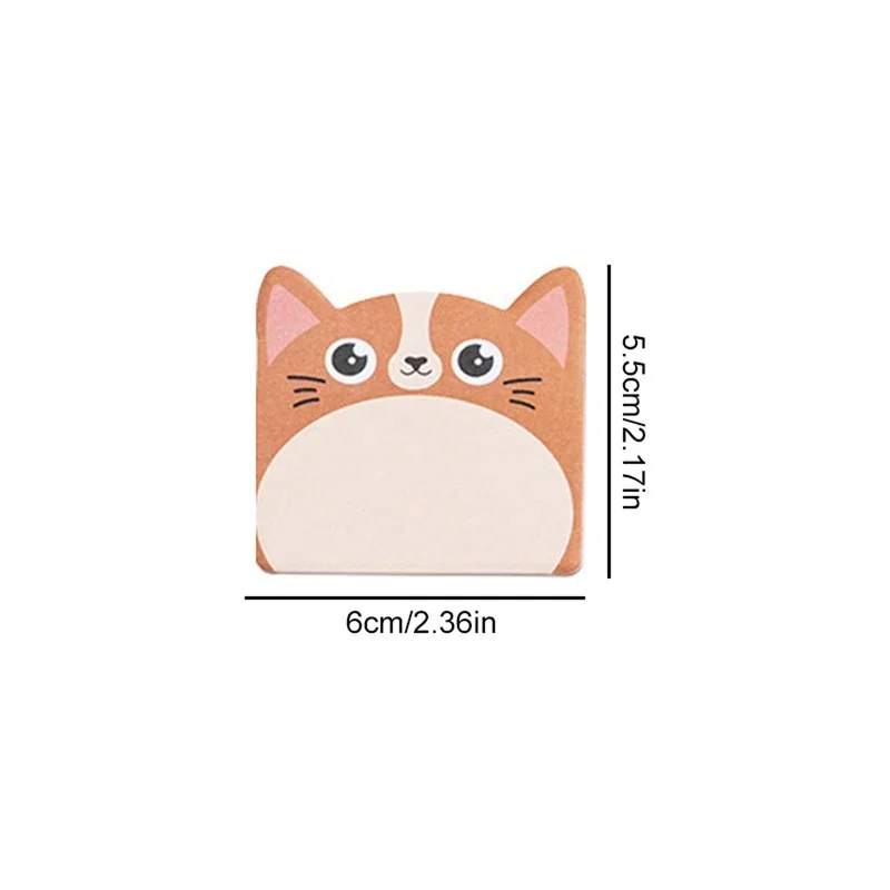 240pcs Lovely Animal Shaped Blank Sticky Cartoon Cute Cat Notes Note Cards Note Paper Memo Pad School Office Stationery Supplies view 2
