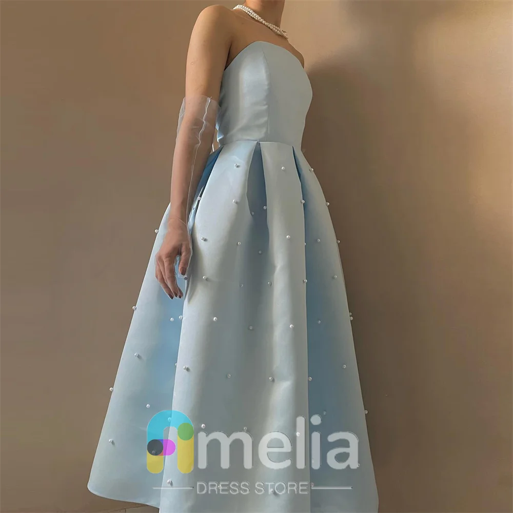 

Amelia Evening Dresses A-Line Beads Satin for Special Occasions Long Formal Gowns Elegant Party dresses Woman For Dubai 2024