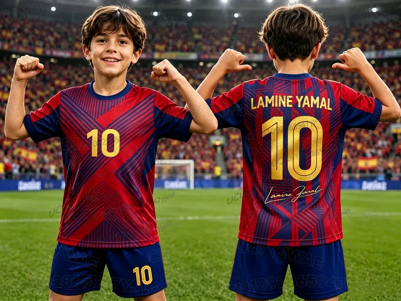 2026 Special NO.10 YAMAL Football Jersey Tee Shorts Set Women Men Spain Fans Shirt and Shorts Summer Kids 2 Piece Set