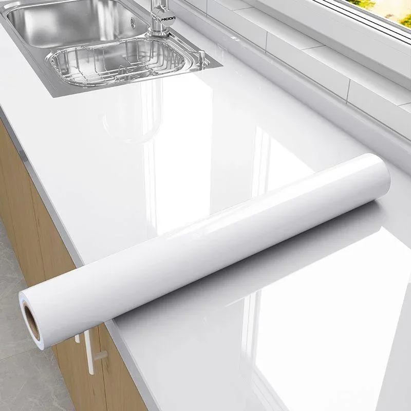 White Self-adhesive Wall Wallpaper Self Adhesive Autohesion Wallpapers Home Decor High Temperature Resistance Waterproof Sticker