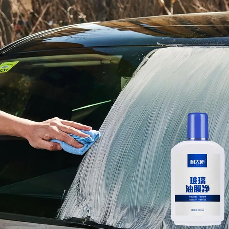 Car Glass Oil Film Remover Waterproof Rainproof Anti-fog Glass Cleaner Clear Vision Car Detailing Liquid Water Stain Removal