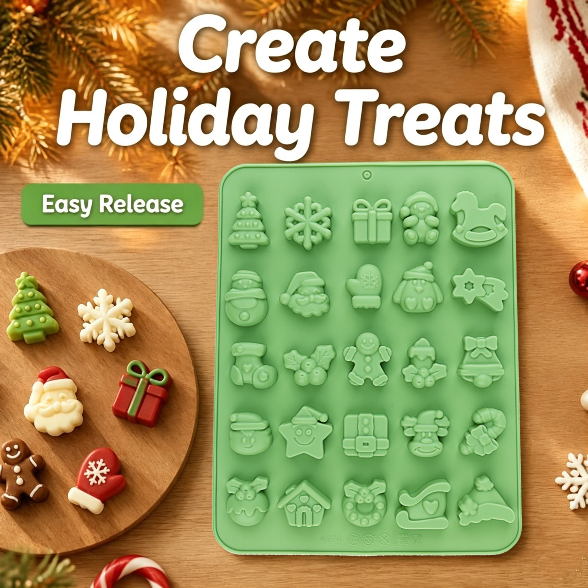 Christmas-themed silicone choc - Soap Making Jelly recension och pris