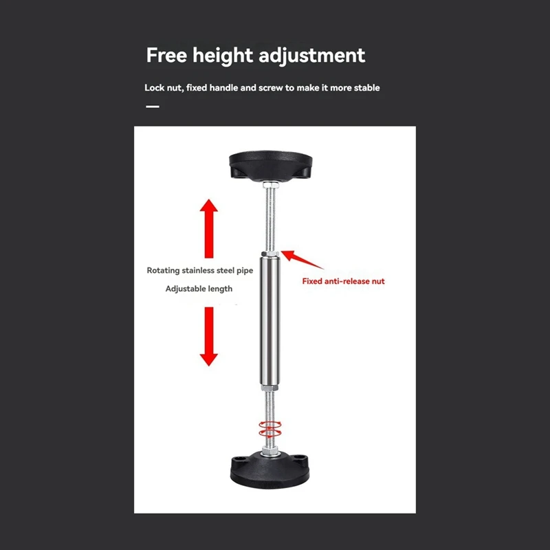 2 stuks telescopische steunstang roestvrijstalen kast verstelbaar 30-45 cm steunpaal hoge hardheid gootsteenondersteuning