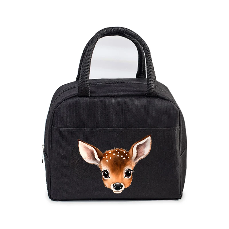 Watercolor Animal Rabbit Koala... Design Lunch Box Schoool Student Cartoon Print Portable Bento Bags Kids Women Men Lunch Bags
