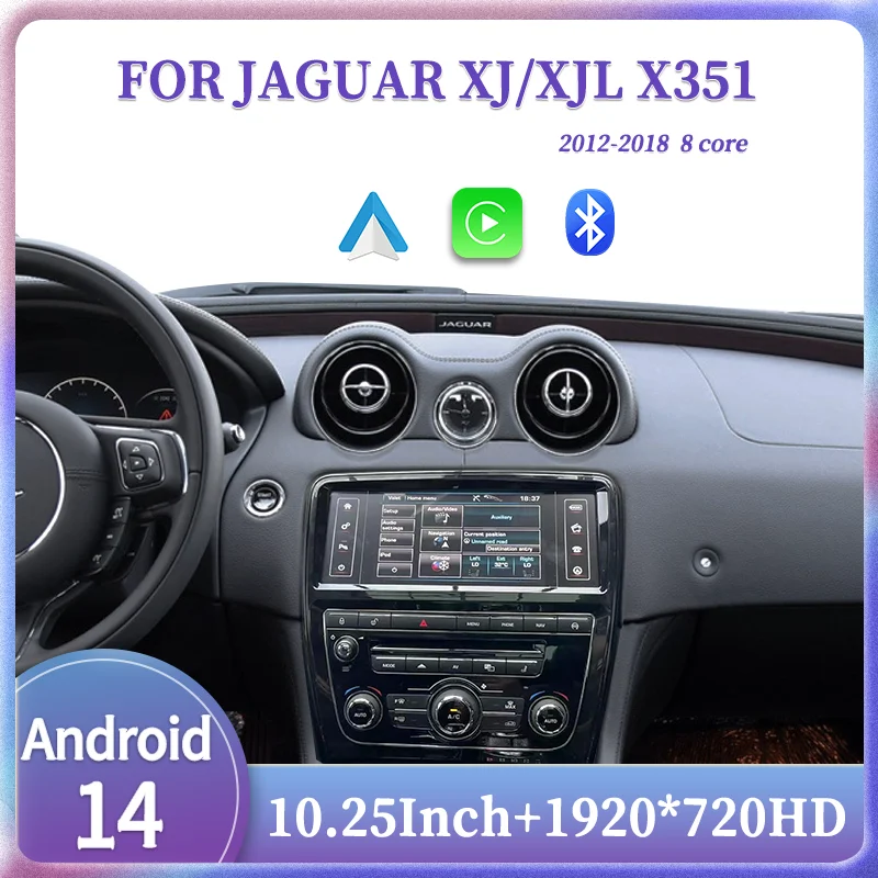 

10,25 "для Jaguar XJ XJL X351 2012-2018 Android 14, GPS-радио, мультимедийный плеер, беспроводной Carplay, авто, оригинальное автомобильное OEM-меню