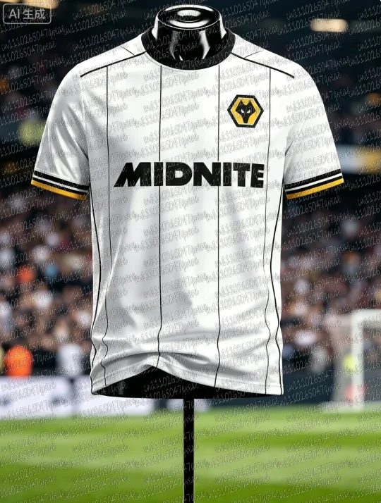 Sommer Neue Fußballtrikots Radsport-Sporttrikots Wolverhampton Wanderers Heim- und Auswärtstrikots Schnelltrocknende Uniformen Familien-Set – Detail 5