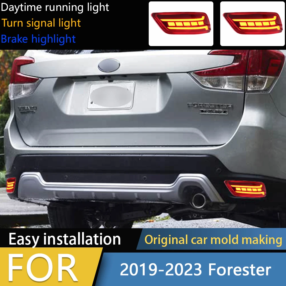 

A13R-For Subaru Forester 2019-2023 Car LED Rear Bumper Reflector Light Tail Auto Turn Signal Brake Lamp
