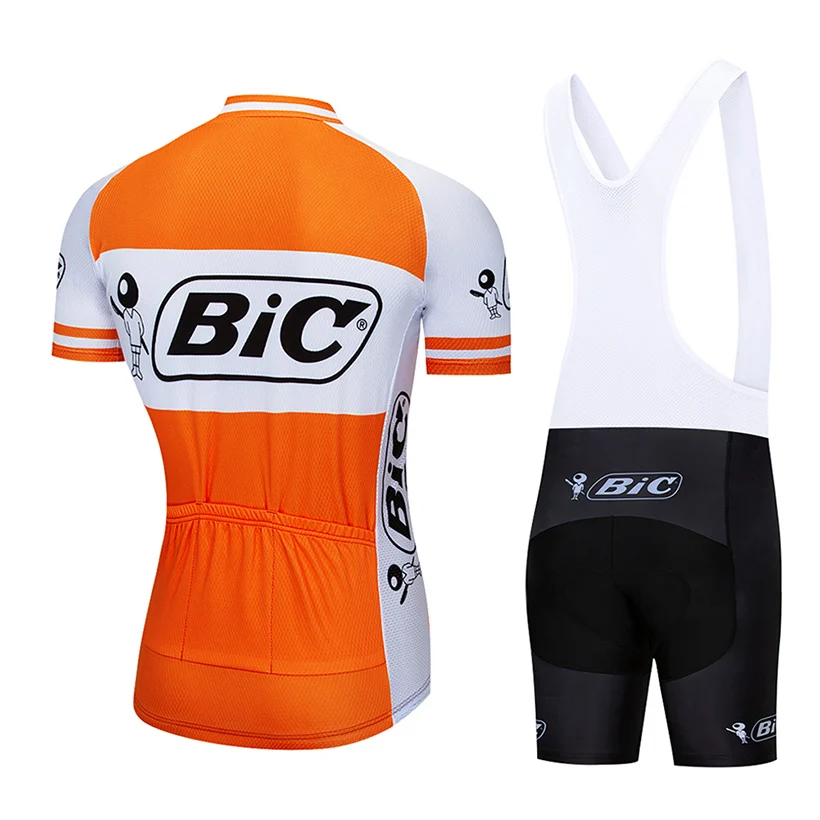 BIC Cycling Team Bib Set MTB Jersey Bicycle Clothing Quick Dry Bike Clothes Racing Shirt Men\'s Short Maillot Summer Cycling Suit