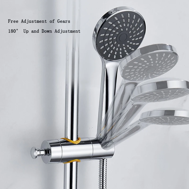 Shower Head Holder 18-25mm ABS Shower Slide Rail Bar Holder Adjustable Clamp Bracket Rod Shower Aksesori pengganti