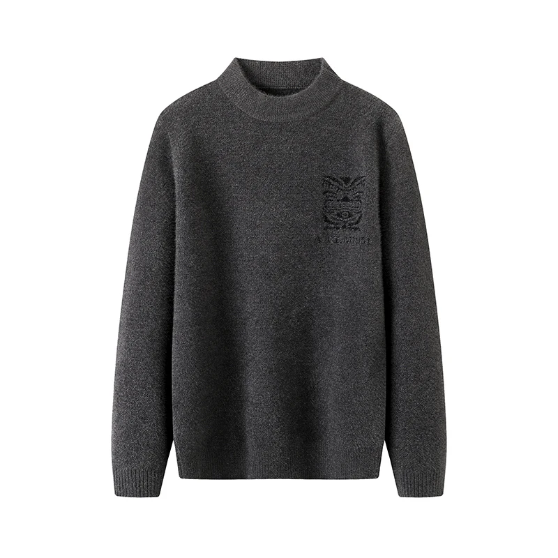 

Comfortable Slim Fit f High Collar Men's Knitwear Winter New Sle Versatile Warm Youthful Vitali Sle Long Sve Sweater