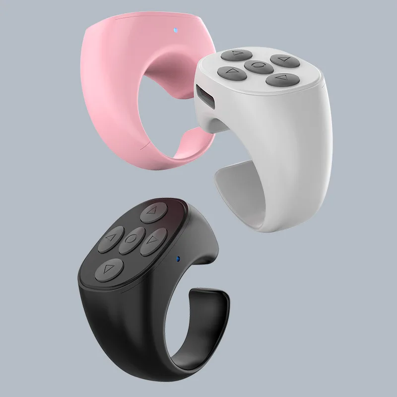 

2024 New Wireless Bluetooth Mobile Selfie Lazy Artifac Photo Turn Page Controller Tiktok Remote Control Ring Controller