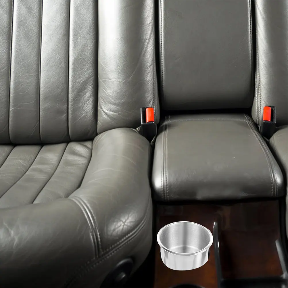 

2Pcs Premium Stainless Steel Cup Holder Insert for Couch Sofa Recliner Boat Yacht Rv Car Backseat Table Drink Holder Stable