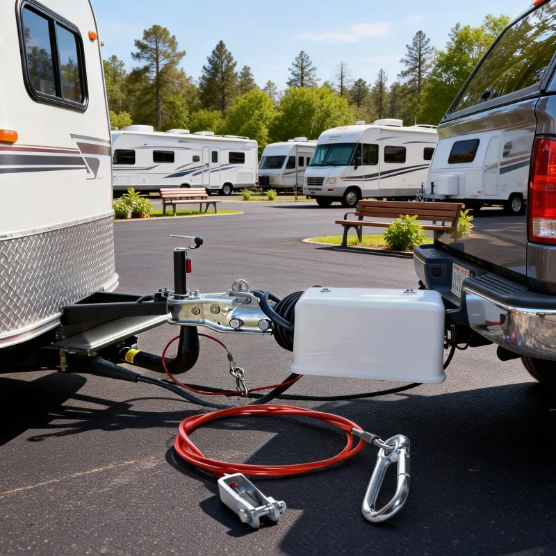 

Car Caravan Brake Away Safety Cable Stainless Steel Wire Rope for Trailer Breakaway Rope Braked Hitch Car Accessories