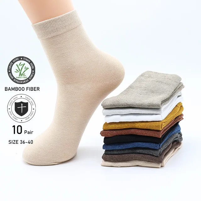10 par damskich skarpetek z włókna bambusowego Harajuku Retro Solid Color Casual Ladies Set Black Socks Korean Style White Socks Wholesale