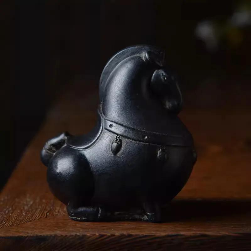 Stone Carved Tang Dynasty Shape Horse Statue, Plump, Physique, Gracef, Antiquity, Office, Home, Table Decoration - Image 4