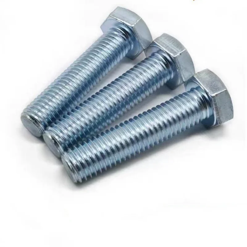 Gr8.8    M6  Zinc Plated    Hexagon  Head Bolts Full  Thread  Din933