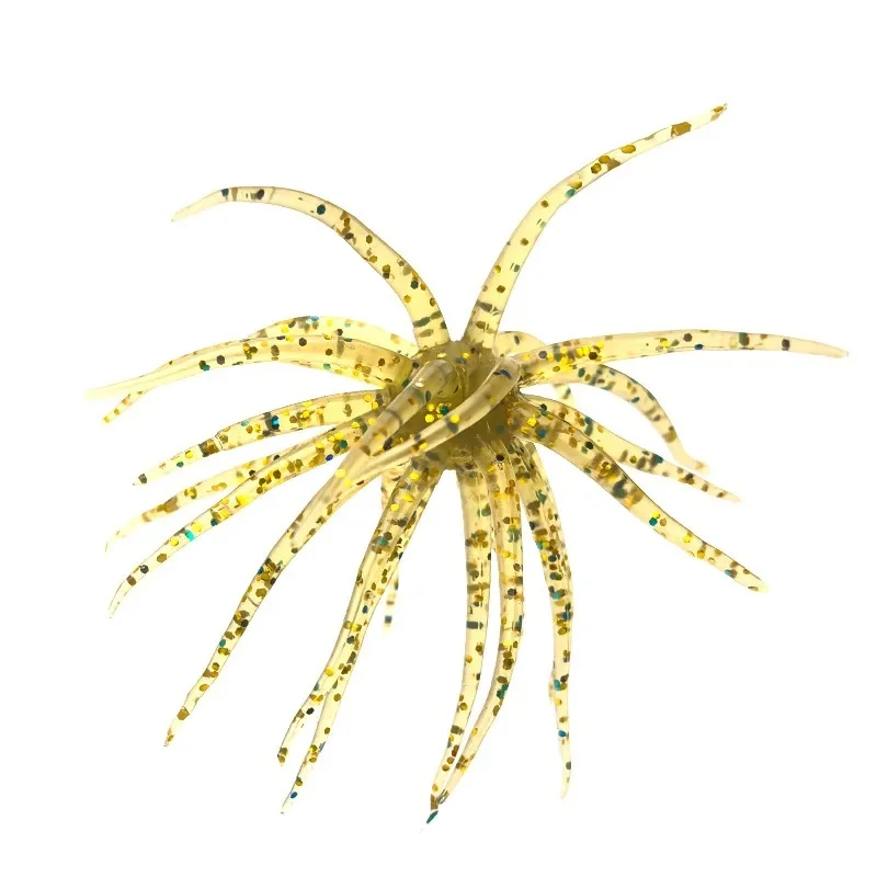 TPE Anti Tear Sea Urchin Soft Lure, Slow Sink Octopus Worm Bait Perfect for Neko Rig and Bass Angling view 5