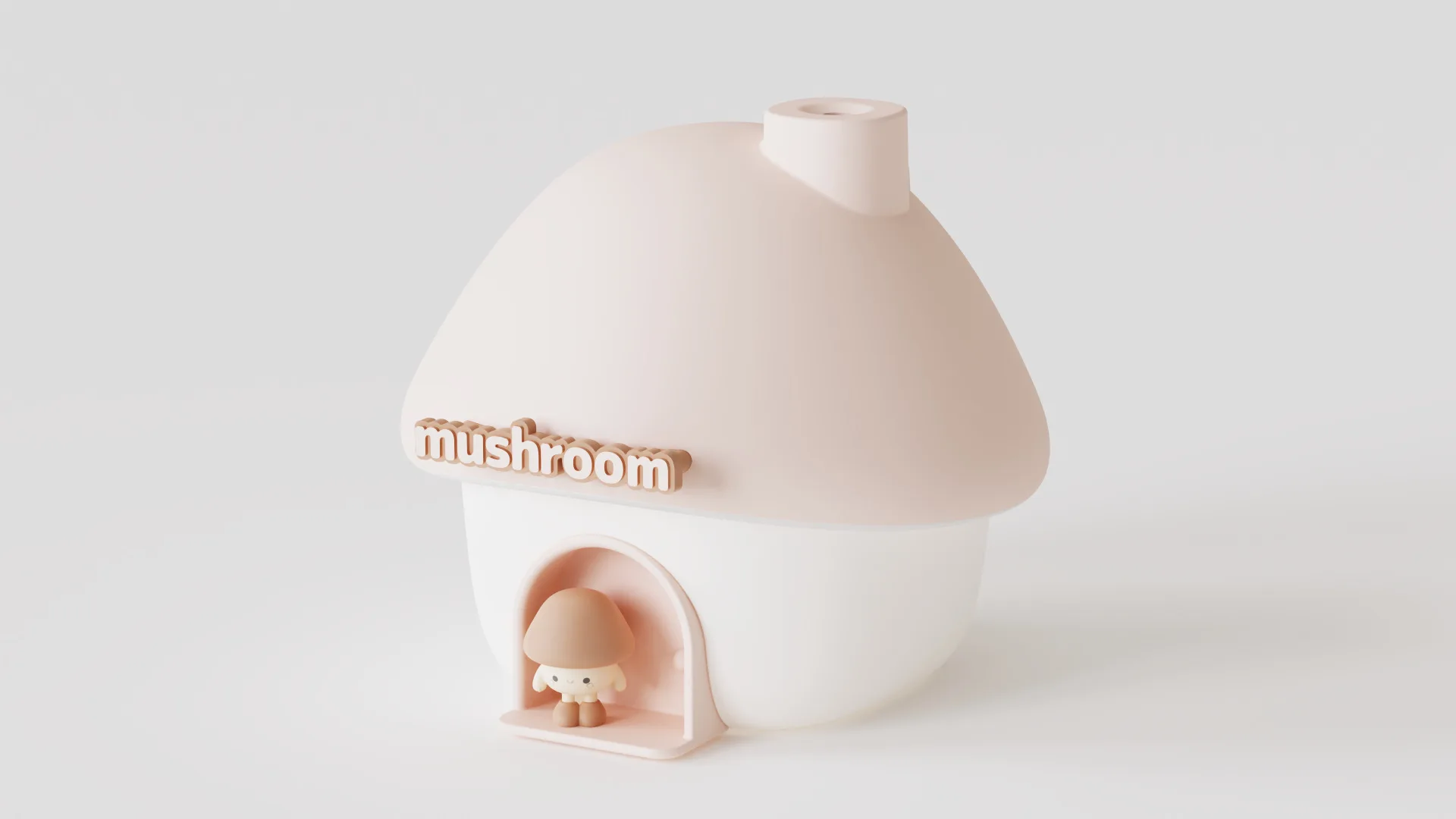 Humidificateur d'air pour maison de champignon, 300ML, Rechargeable par USB, avec lumière ambiante, pour maison, bureau, voiture, pulvérisation d'air silencieuse