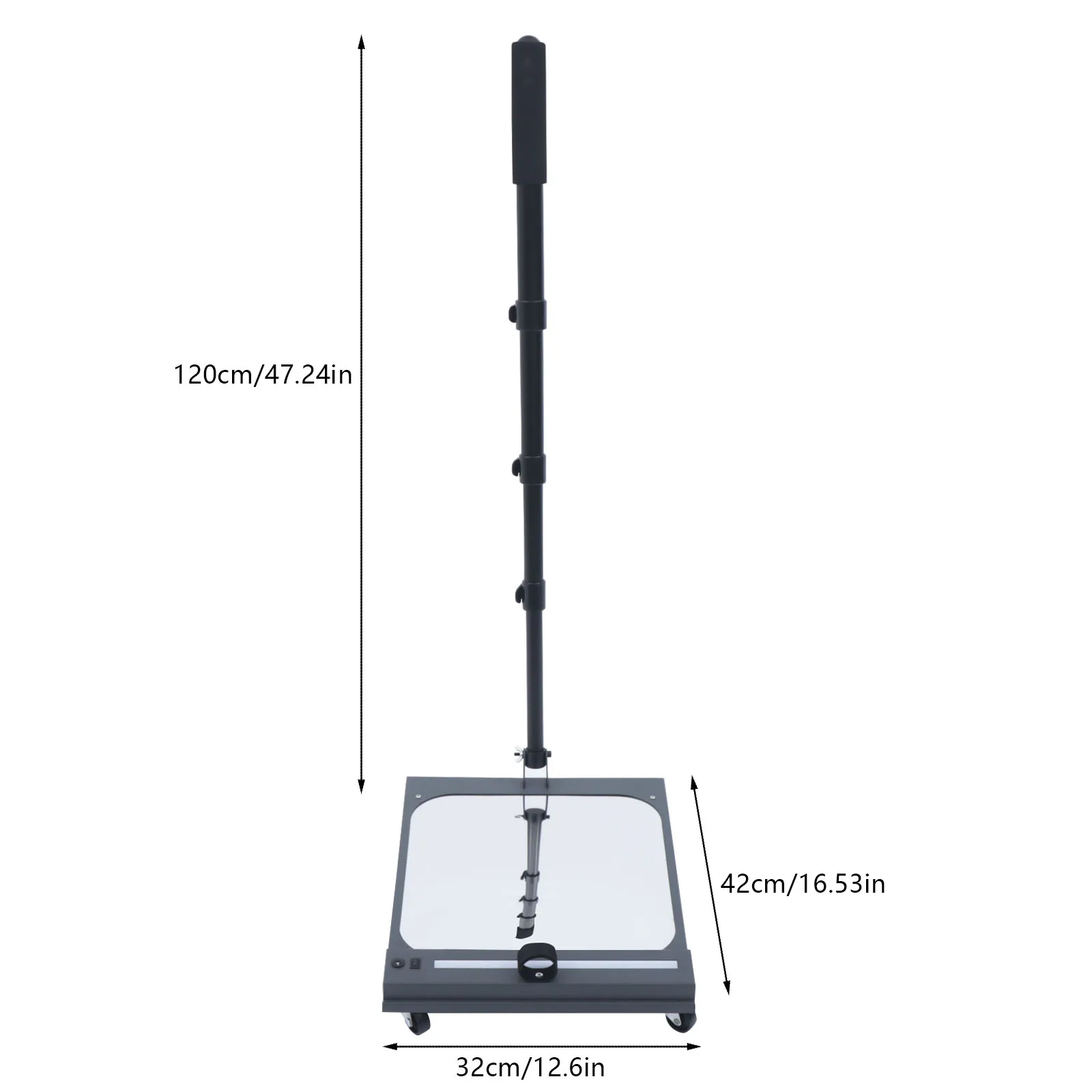 Swivel Extendable Car Inspection Mirror LED Lighted Convex Undercarriage Mirror