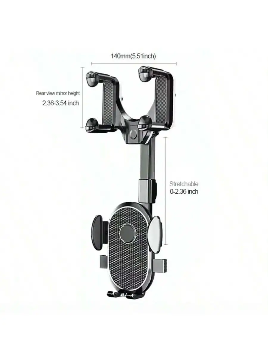 

Car Rearview Mirror Phone Holder Mount For Smartphone Universal Adjustable