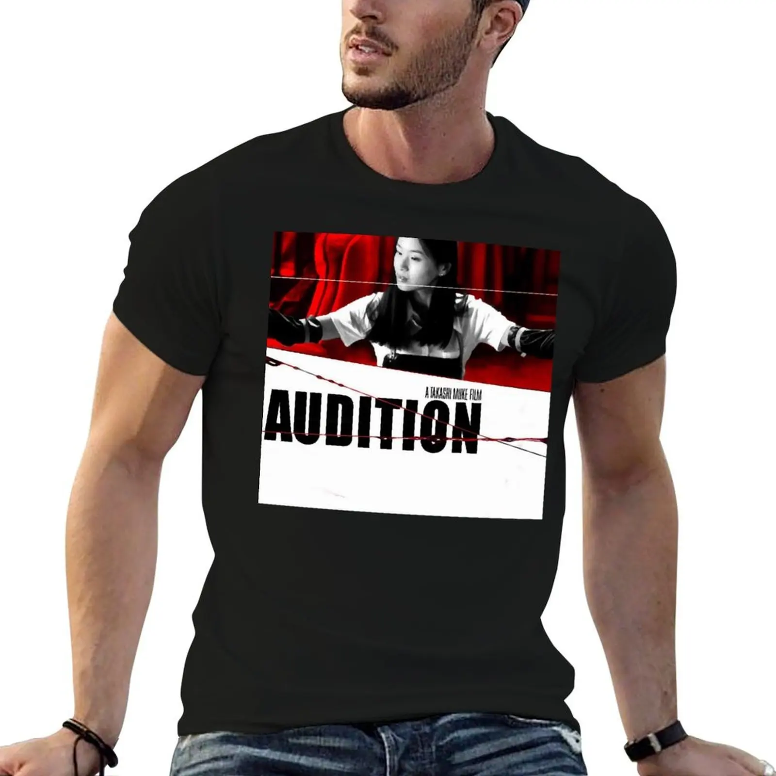 

Футболка Audition, мужская футболка с принтами, футболки для мужчин, облегающая футболка