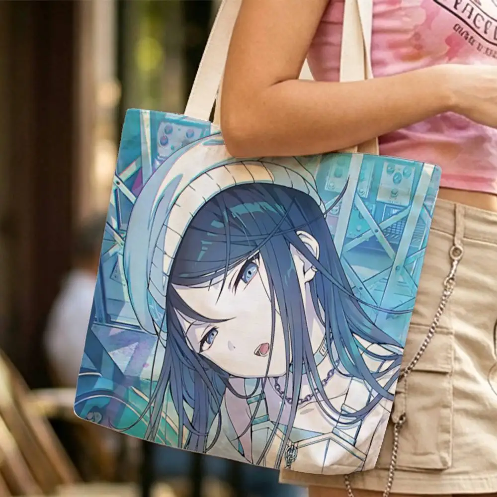 LEO-pjsk H-Hoshino Ichika Waterproof Lined Canvas bags suitable for going to class, shopping, gifts, and commuting