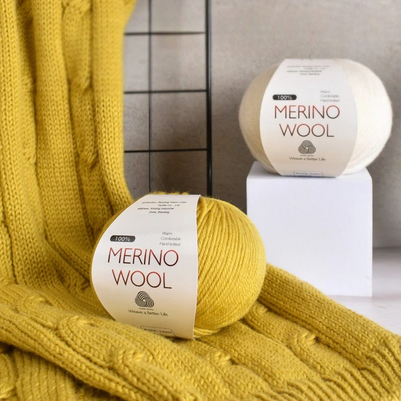 100% hilo de lana pura, hilo de lana Merino hecho a mano, bufanda tejida DIY, sombrero, Color Morandi, palo medio grueso, aguja, bola de hilo tejida a mano