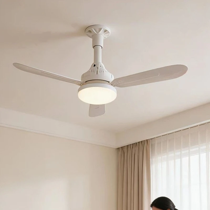 Screw Mouth Extension Rod Ceiling Fan Lights Silent Living Dining Room High Wind Ceiling Fan Lamps Indoor Lighting Fixture Decor