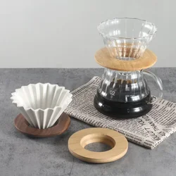 1pcs Coffee Filter Stand Cone Coffee Dripper Holder Rack Pour Over Filter Stand Durable Wooden for Origami Tea Strainer Holder
