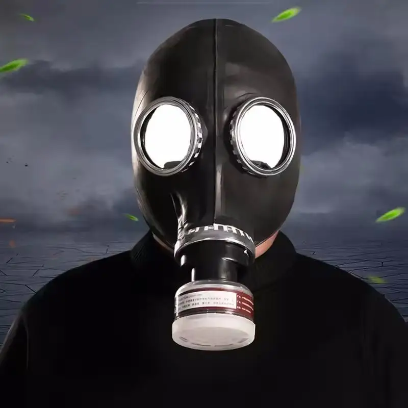 49/64 نوع قناع كامل تنفس R40 واجهة متعددة الأغراض اللوحة رذاذ المبيدات المطاط الطبيعي الوقاية الكيميائية قناع واقي من الغاز