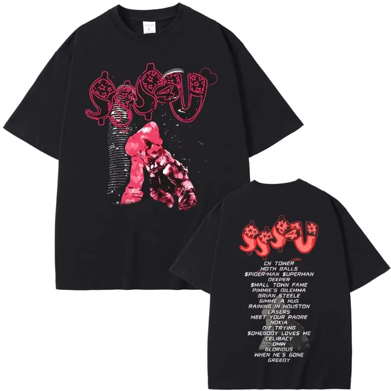 Camisetas de Doble Cara con Estampado de los Raperos PARTYNEXTDOOR y Drake, Some Sexy Songs 4 U SSS4U 2025, Camisetas de Moda Hip Hop para Hombre, Tallas Grandes