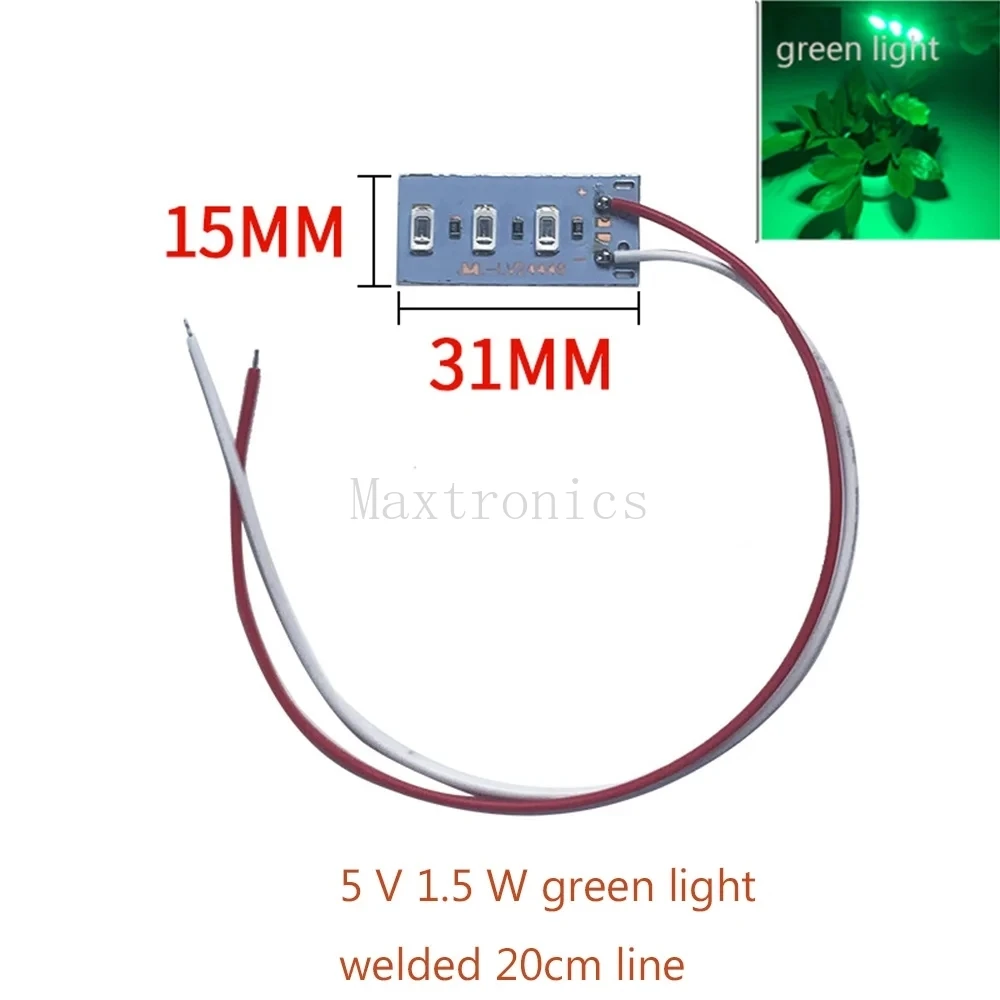 Nowa 10 szt. Wysokiej jasności 5V kolorowa koralik świetlny żarówka tablica świetlna LED 5730 SMD 1.5W czerwony fioletowy żółty zielony niebieski