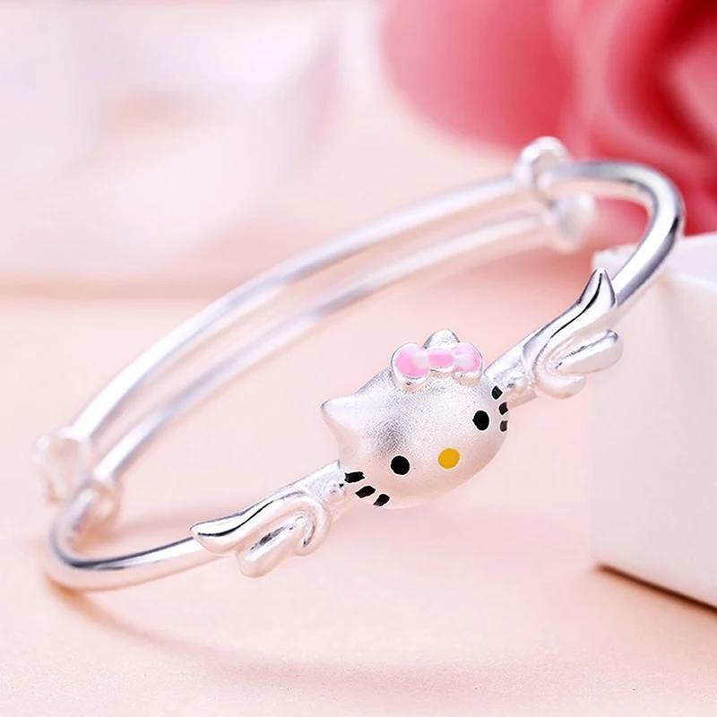 Cartoon Cute Sanrio Hello Kitty Adjustable Bracelet For Girlfriends Gift Women Girl Fashion Minimalist Jewelry Accessories