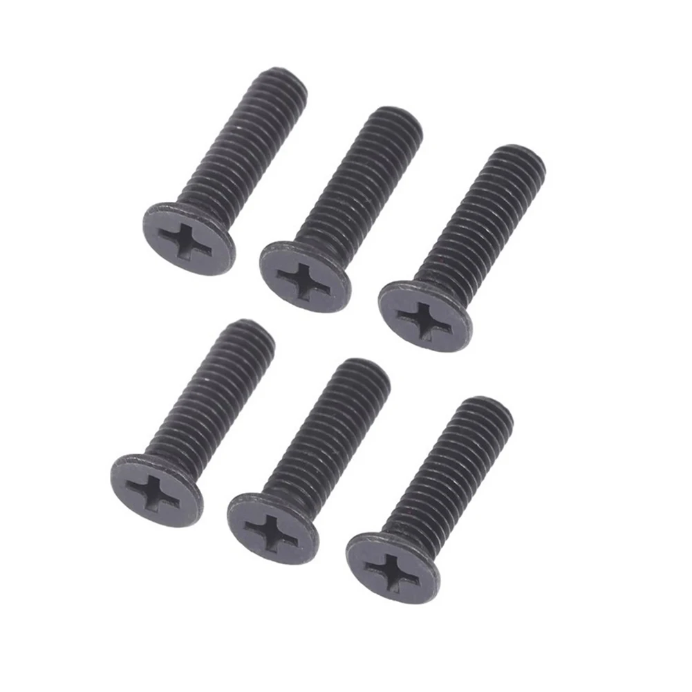 6 Pcs Fixing Screw M5/M6 25mm Left Hand Thread For UNF Drill Chuck Shank Adapter Flat Countersunk Screw Power Tool Accessories