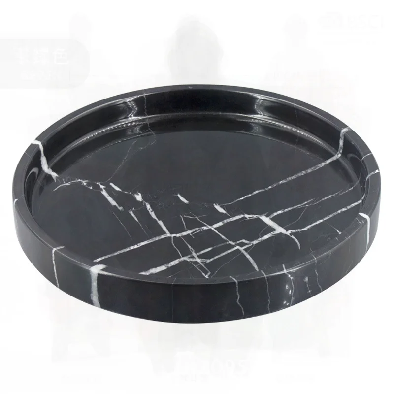 

Nordic Marble Bathroom Set 5-Piece round Soft Load Hotel Model Household Bathroom Supplies Jazz White Green Wood Grain Black