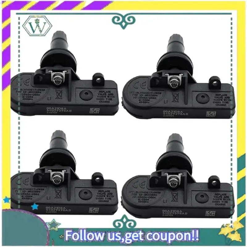 

Upgraded 4Pcs Car TPMS Sensor Tire Pressure Sensor 56029398AB For Dodge Durango Ram Fiat 500 Jeep Tire Pressure Monitor Parts