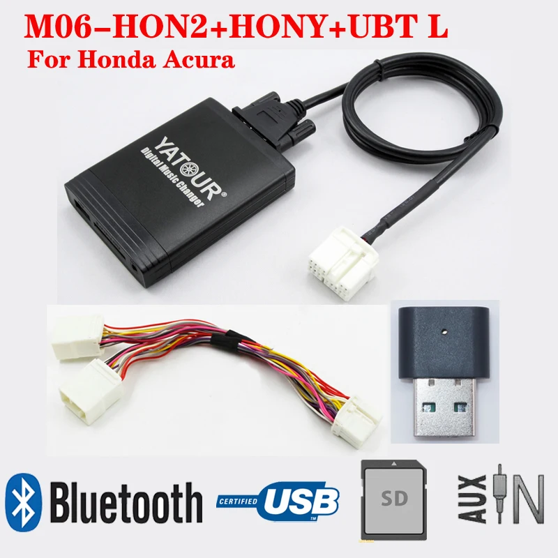 

Popular Yatour Bluetooth USB MP3 interfaces M06+UBT for Acura Honda Pilot Legand City Accord Odyssey with Navigation