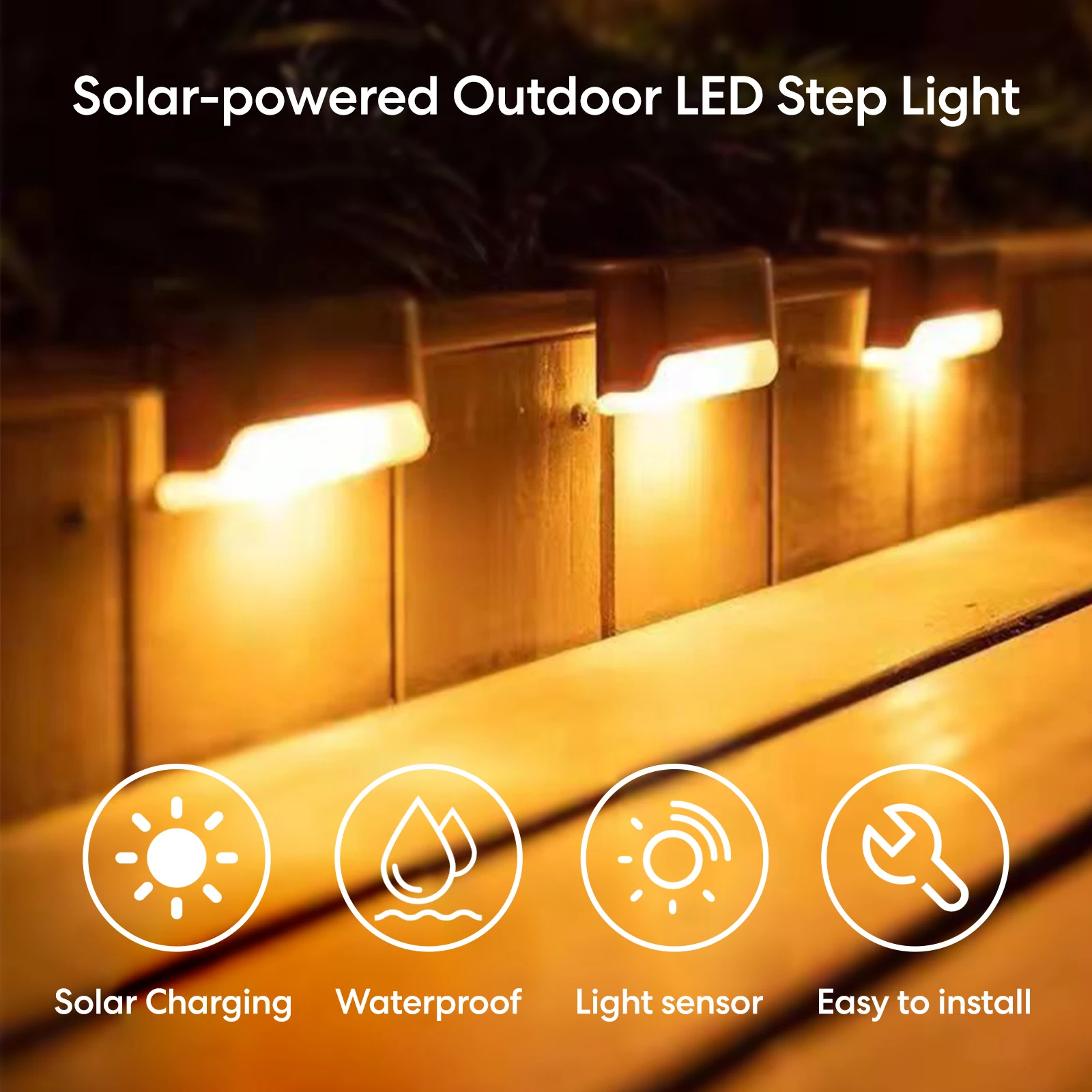 RiooCubee 4 Pak Lampu Langkah  - Outdoor Lighting On Stairs ulasan dan harga