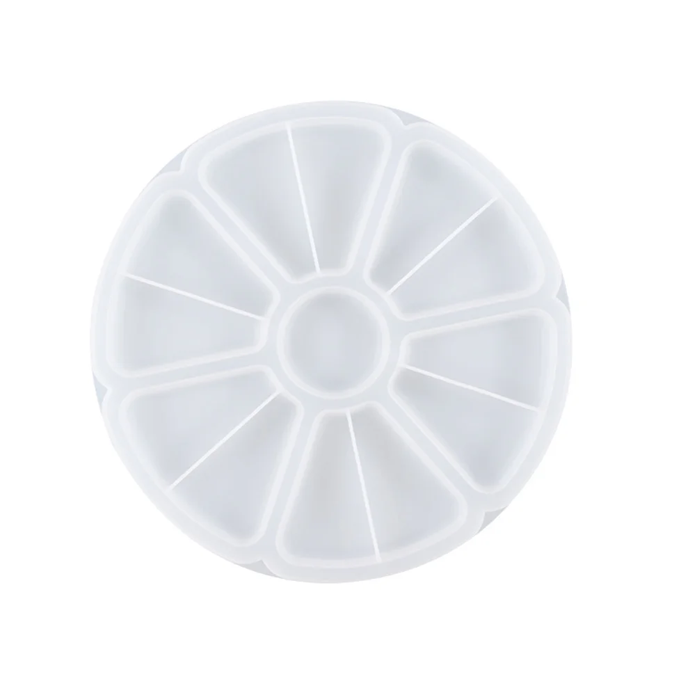 Crystal Resin Mold Silicone Diy Craft Tray Round Smooth Non-Stick Durable Jewelry Making Tool Practical Decoration Mould